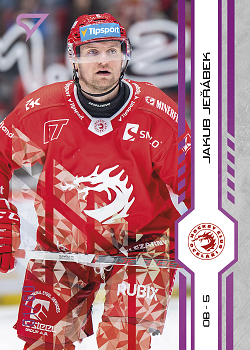 Jakub Jerabek Trinec Tipsport ELH 2024/25 SportZoo 2. serie Purple Iceberg /60 #254